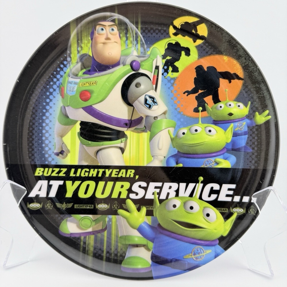 Disney Pixar Buzz Lightyear At Your Service Zak Melamine Child's‎ Plate 8" N